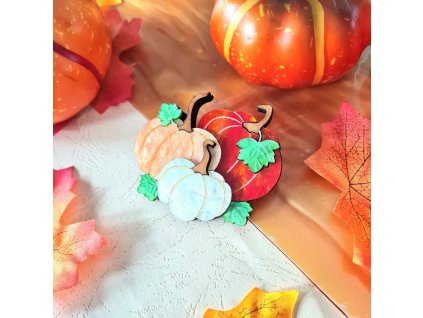 Cherry Loco Pumpkin patch brooch