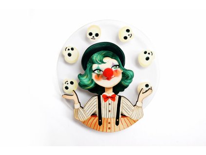 Juggler Clown Brooch