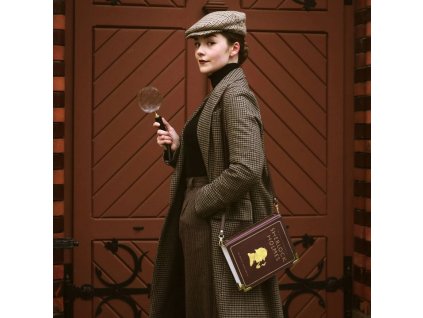 Well Read Company Sherlock Holmes Silhouette Book Crossbody Vegan Handbag