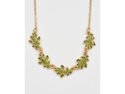 Fable England Oak Leaf Gold Choker Necklace