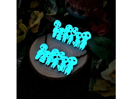 Cherry Loco Kodama tree spirit brooch