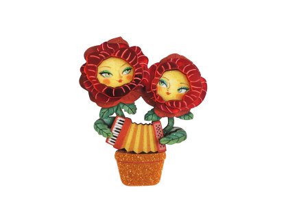 Laliblue Accordion Flower Brooch