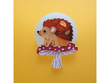 CherryLoco Brož Ježek s měsícem a muchomůrkou