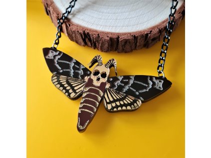 CherryLoco Náhrdelník Motýl Smrtihlav