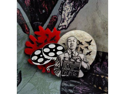 Acrylic Addict Brož Psycho - Alfred Hitchcock