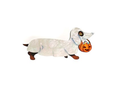 Laliblue Ghost Dachshund Brooch