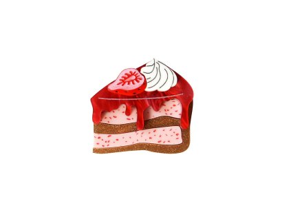 Laliblue Strawberry cake Brooch
