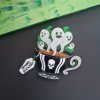 Cherry Loco Gothic ghost teacup brooch