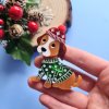 Cherry Loco Winter puppy brooch
