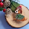 Cherry Loco Winter puppy brooch