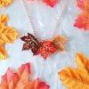 Maple leaf charm necklace