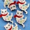 She Loves Blooms Baubles Kitty Brooch