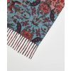 Fable Folksy Fox Teal Scarf with Tassels