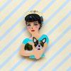 She Loves Blooms Fab Fifi and Frenchie Brooch (Blue) Brooch