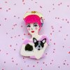 She Loves Blooms Fab Fifi and Frenchie Brooch (Pink Hair) Brooch