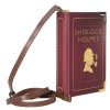 Well Read Company Sherlock Holmes Silhouette Book Crossbody Vegan Handbag