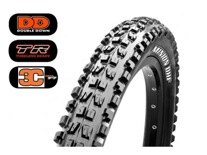 13687 plast maxxis minion dhf 27 5x2 30 kevlar dd tr 120 tpi 3c maxx grip