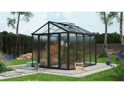 zahradni skleník vitavia garden zeus 8100 pc 10 mm cerny best4house