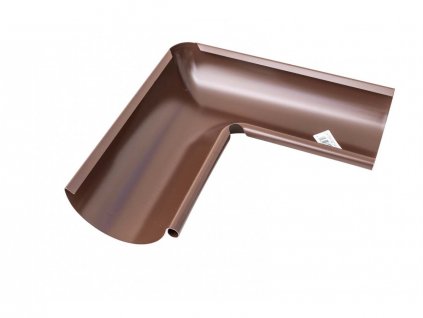 Barevný roh okapového žlabu vnitřní 150 mm - RAL 8017