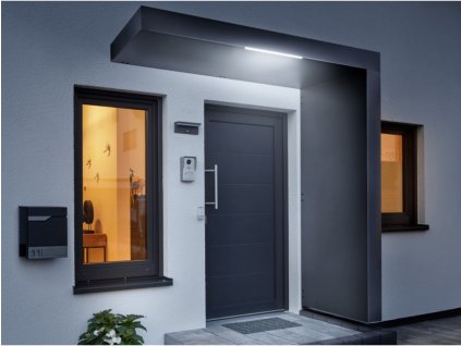 Vchodová stříška Guttavordach BS/B PLUS LED strip s boční stěnou