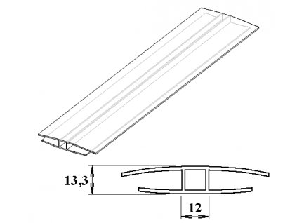 Marlon polykarbonátový spojovací H-profil 10 mm