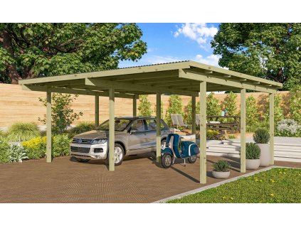 Přístřešek pro dvě auta carport KARIBU 1A www.best4house.cz 2