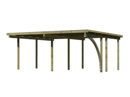 Dvojitý přístřešek na auto carport KARIBU ECO 1A