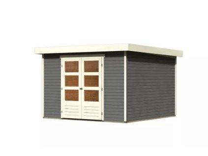 Dřevěný domek KARIBU ASKOLA 6 (9143) šedý