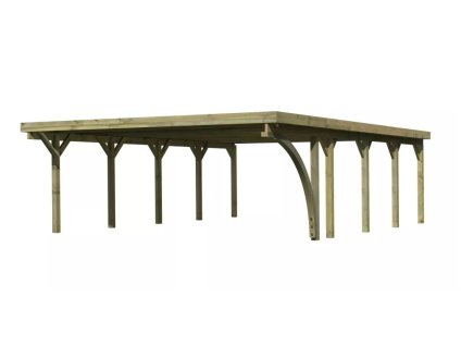 Přístřešek na auto carport KARIBU CLASSIC 3B 5,63 x 7,77 m
