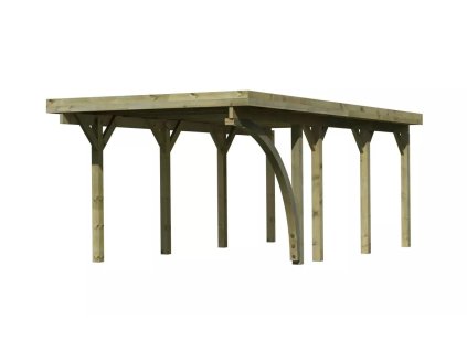 Přístřešek na auto carport KARIBU CLASSIC 2B 2,73 x 5,86 m - ocelové střešní panely