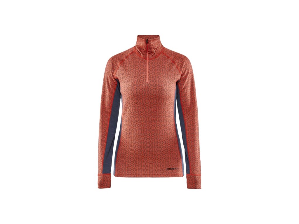 w triko craft merino 240 zip ls oranzova s sedou 5