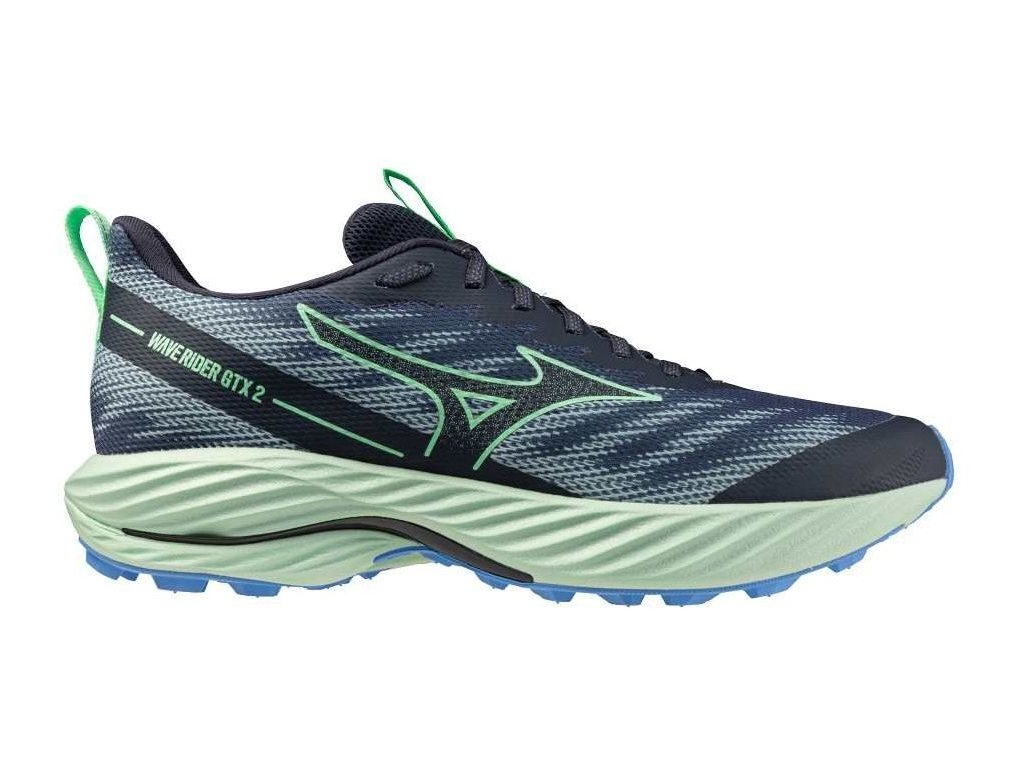 Mizuno Wave Rider GTX 2 vintage indigo neon mint front blue pánské (3)