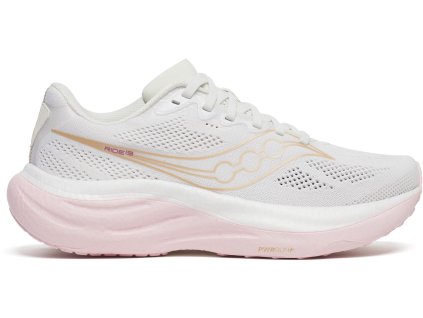 Saucony Ride 19 WIDE white silk dámské