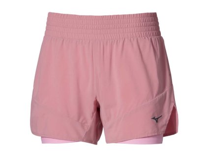 Mizuno Tech Light Split 3,5 Inches Short rose elegance šortky dámské