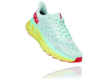 Hoka One One Clifton 7 WIDE morning mist hot coral dámské
