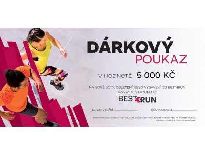 DÁRKOVÝ POUKAZ BEST4RUN 5 000 KČ