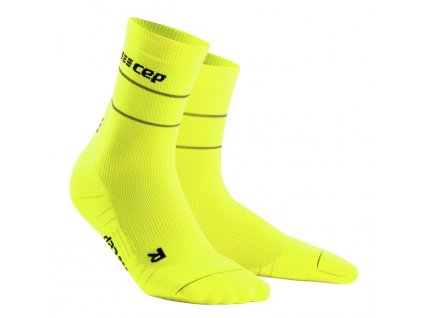 Reflective Mid Cut Socks neon yellow WP4CFZ WP5CFZ front