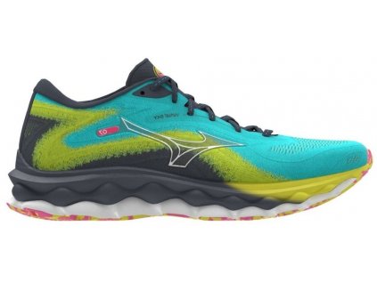 Mizuno Wave Sky 7 blue white bolt 2 (Neon) pánské