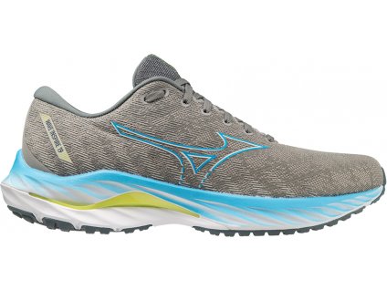 Mizuno Wave Inspire 19 gray blue bolt 2 neon pánské (2)