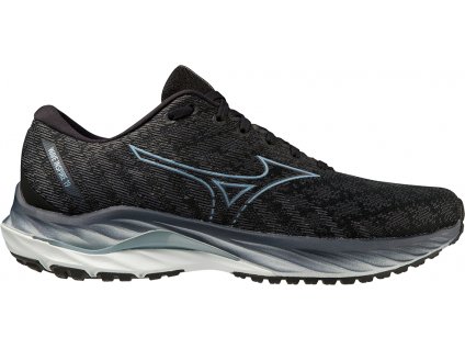 Mizuno Wave Inspire 19 black ridge illusion blue pánské