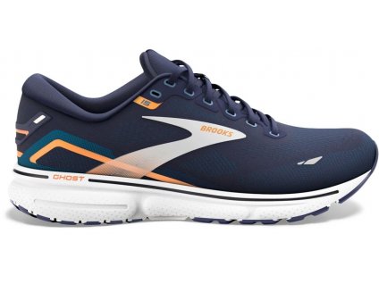 Brooks Ghost 15 WIDE Peacoat Blue Orange Pop pánské (1)