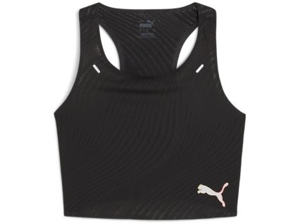 Puma Run Ultraspun Crop Top puma black fireglow triko dámské