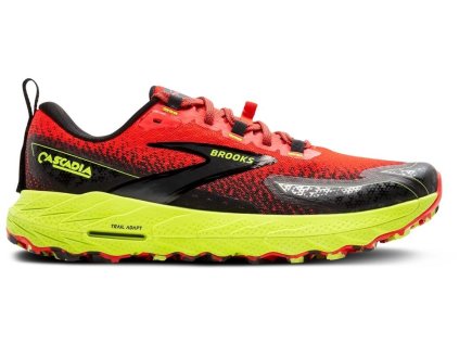 Brooks Cascadia 18 pánské Cherry Tomato Lime Black