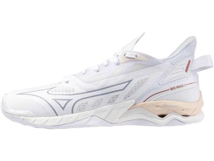 Mizuno Wave Mirage 5 white aleutian cloud pink sálové unisex (2)