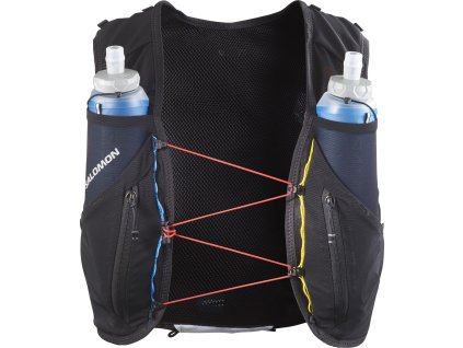 Salomon ADV Skin 12 Race Flag Set black white běžecká vesta 2025 (2)