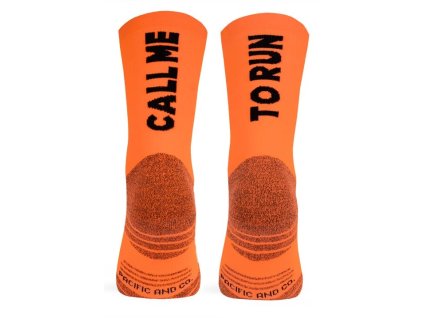 Pacific and CO Performance Socks call me orange ponožky