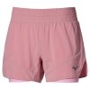 Mizuno Tech Light Split 3,5 Inches Short rose elegance šortky dámské