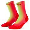 CEP Run Edition Gradient red lime vysoké ponožky dámské (1)