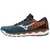 392948 panska bezecka obuv mizuno wave sky waveknit 3 modro oranzova 78049