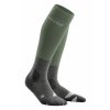 hiking merino socks tall green light grey wp20k4 wp30k4 front